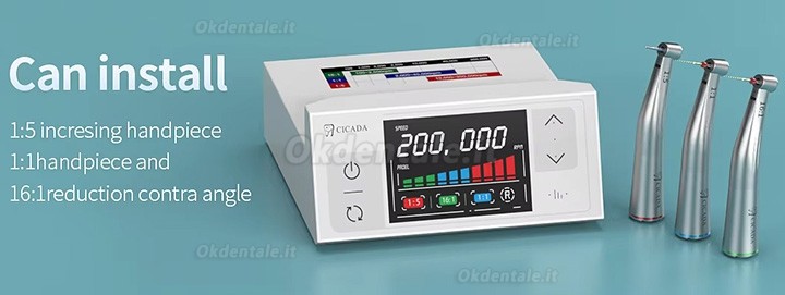 Motore elettrico a LED senza spazzole dentale CICADA E-Type con spruzzo interno Motore elettrico a LED senza spazzole dentale CICADA E-Type con spruzzo interno